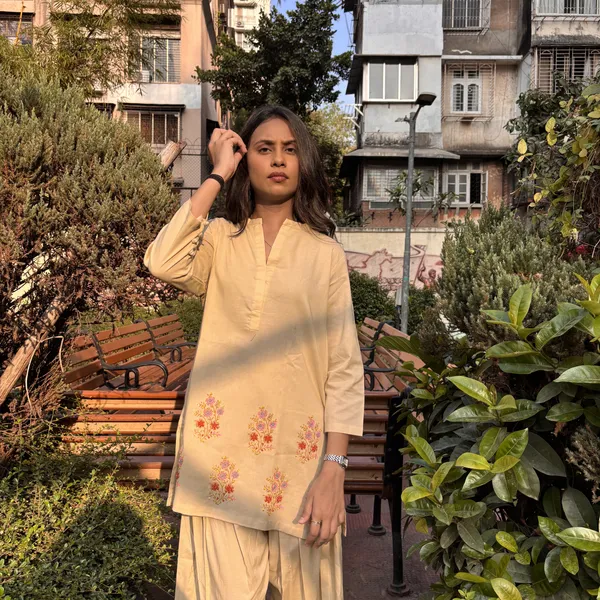 Beige_Cotton_Straight_Fit_Floral_Kurta_Set_For_Women