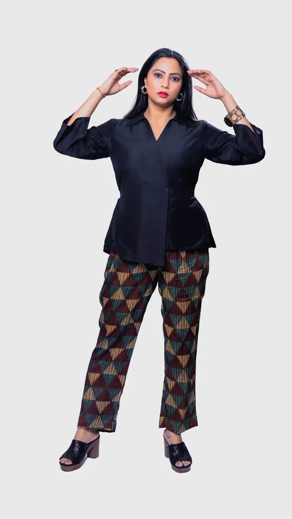 Black_Silk_Ajrakh_Geometric_Print_Co_Ord_Set_For_Women