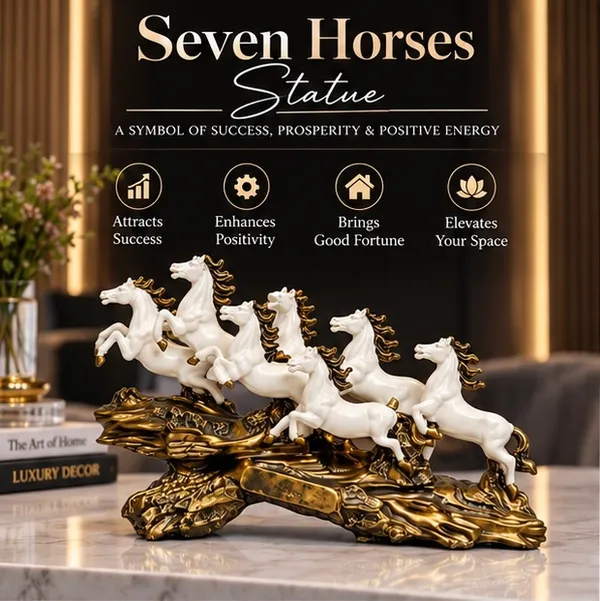 Antique_Finish_Horse_And_Elephant_Figurine_Set
