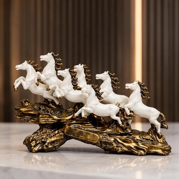Antique_Finish_7_Horse_Figurine_Set