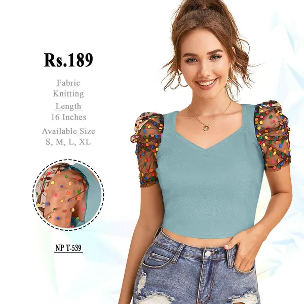 Blue_Knitted_Crop_Top_for_Women