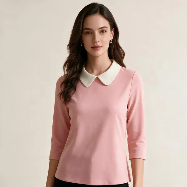 Pink_Polyester_Fit_And_Flare_Dress_For_Women