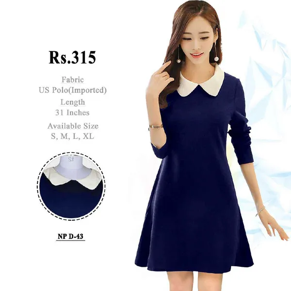 Navy_Imported_Fabric_A-Line_Dress_for_Women
