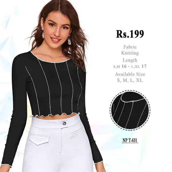 Black_Knit_Slim_Fit_Crop_Top_for_Women