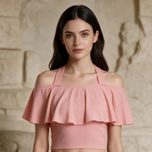 Pink_Knitted_Ruffle_Off_Shoulder_Crop_Top_For_Women_-_Pack_of_2