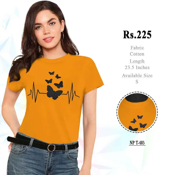 Orange_Cotton_Regular_Fit_T-Shirt_for_Women