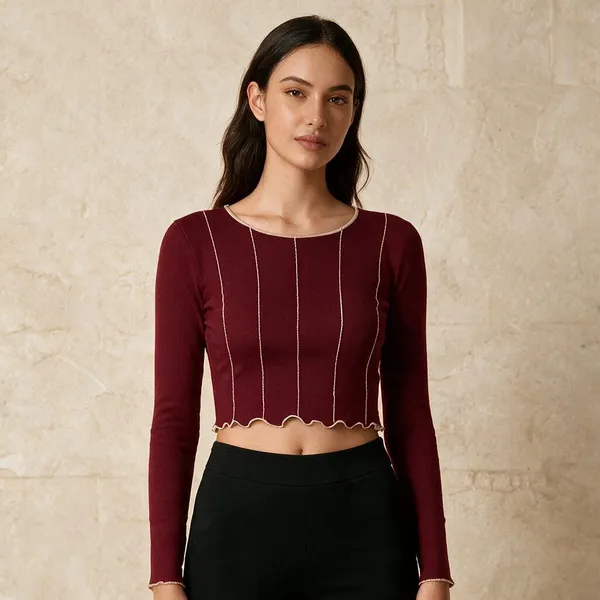 Maroon_Knitted_Full_Sleeve_Ruffled_Crop_Top_For_Women_-_Pack_of_2