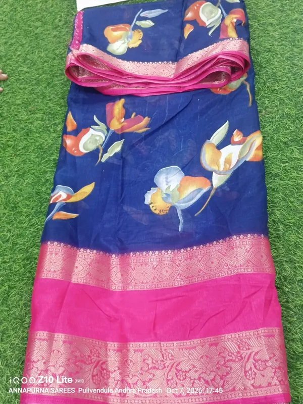 Blue_Floral_Print_Saree_for_Women