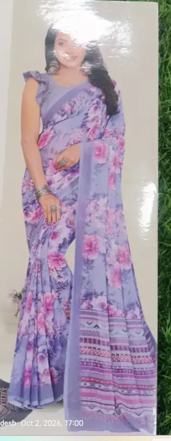 Lavender_Floral_Print_Saree_for_Women