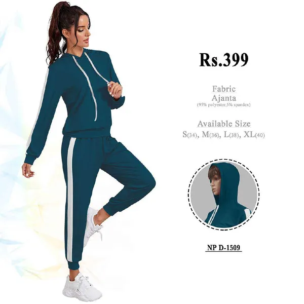 Teal_Polyester_Hooded_Tracksuit_Set_for_Women