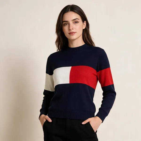 Navy_Blue_Knitted_Color_Block_Full_Sleeve_Top_For_Women_-_Pack_of_2