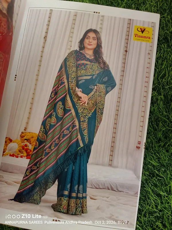 Teal_Printed_Saree_for_Women