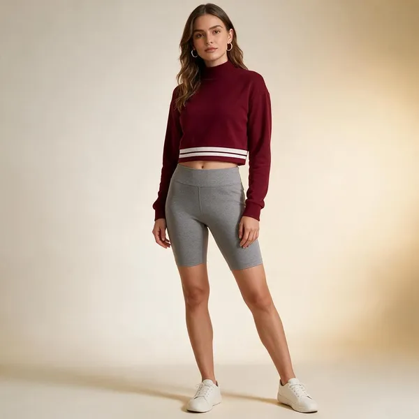 Maroon_Knit_High_Neck_Full_Sleeve_Crop_Top_For_Women_-_Pack_of_2