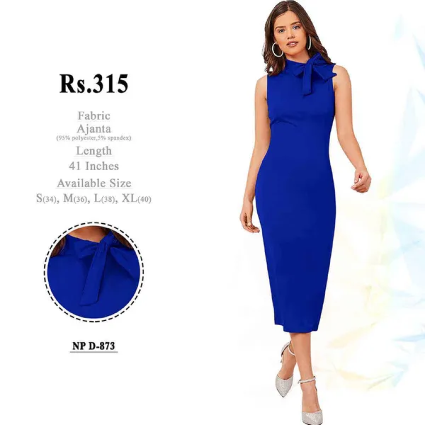 Blue_Polyester_Bodycon_Midi_Dress_for_Women