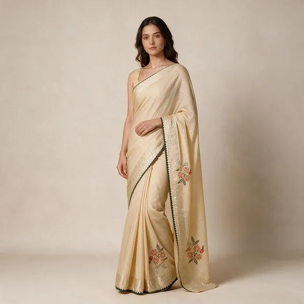 Beige_Semi_Silk_Floral_Embroidered_Saree_For_Women
