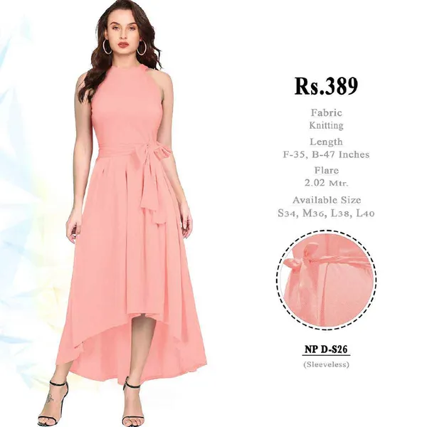 Pink_Knitted_High_Low_Dress_for_Women