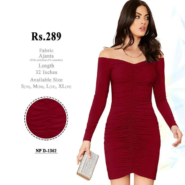 Burgundy_Ajanta_Bodycon_Dress_for_Women