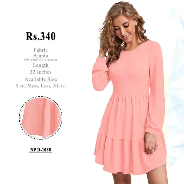 Pink_Ajanta_Tiered_Dress_for_Women