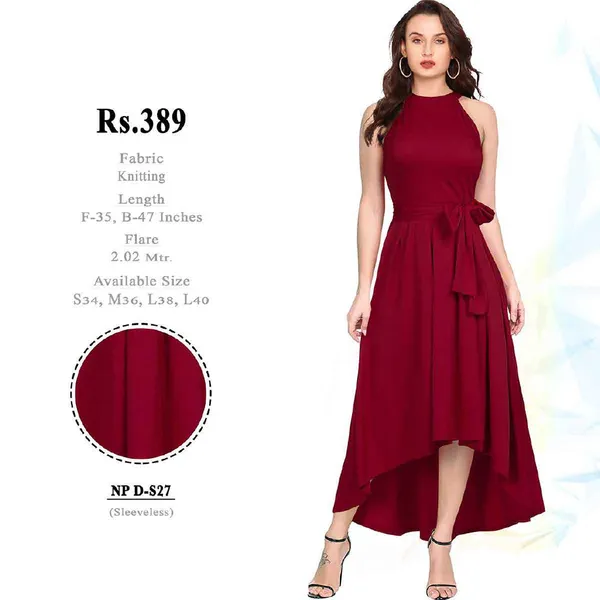 Burgundy_Knitted_Tie_Waist_High_Low_Dress_for_Women