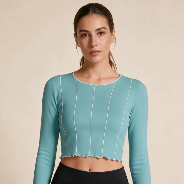 Blue_Knit_Slim_Fit_Crop_Top_For_Women_-_Pack_of_2