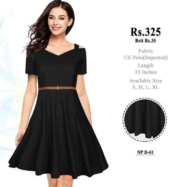 Black_Imported_Belted_Fit_And_Flare_Dress_for_Women