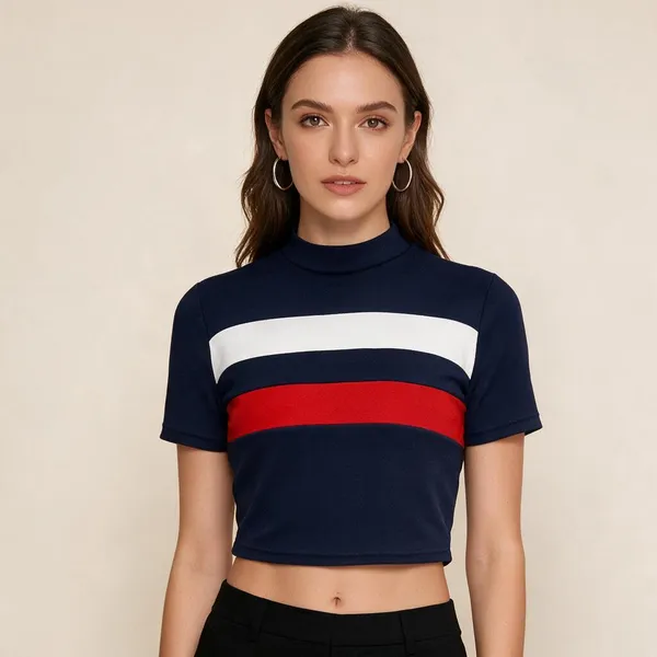Navy_Blue_Knitted_Short_Sleeve_Crop_Top_For_Women_-_Pack_of_2