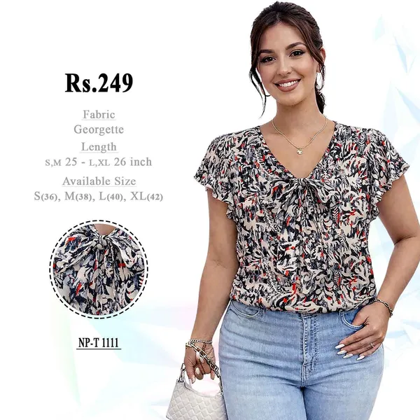 Multicolour_Georgette_Printed_Flutter_Sleeve_Top_For_Women
