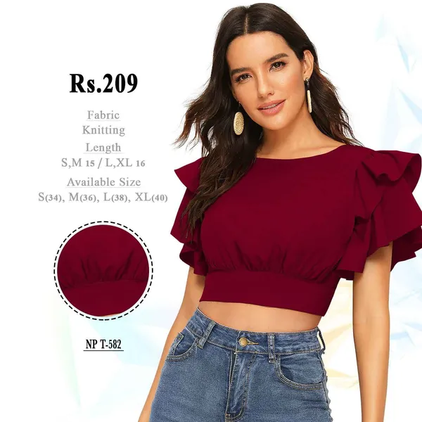 Multicolour_Georgette_Printed_Flutter_Sleeve_Top_For_Women