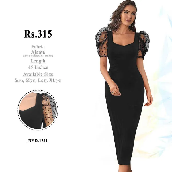 Black_Polyester_Bodycon_Dress_for_Women