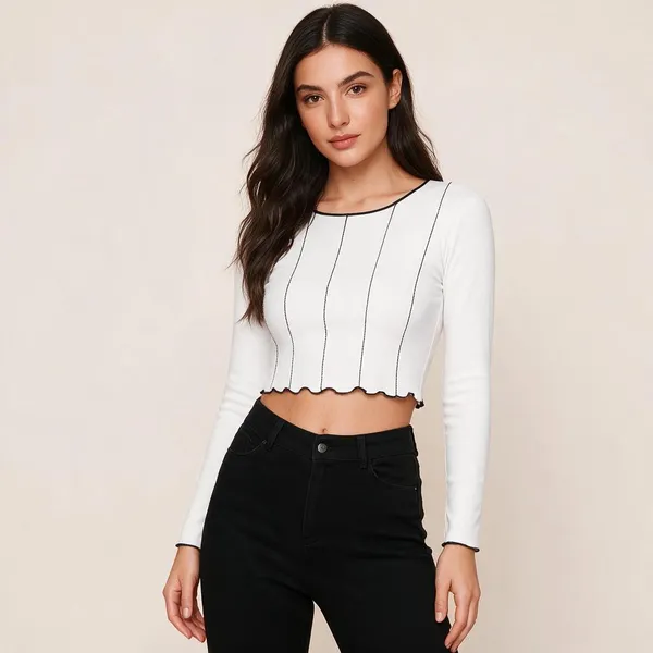 White_Knit_Fitted_Full_Sleeve_Crop_Top_For_Women_-_Pack_of_2