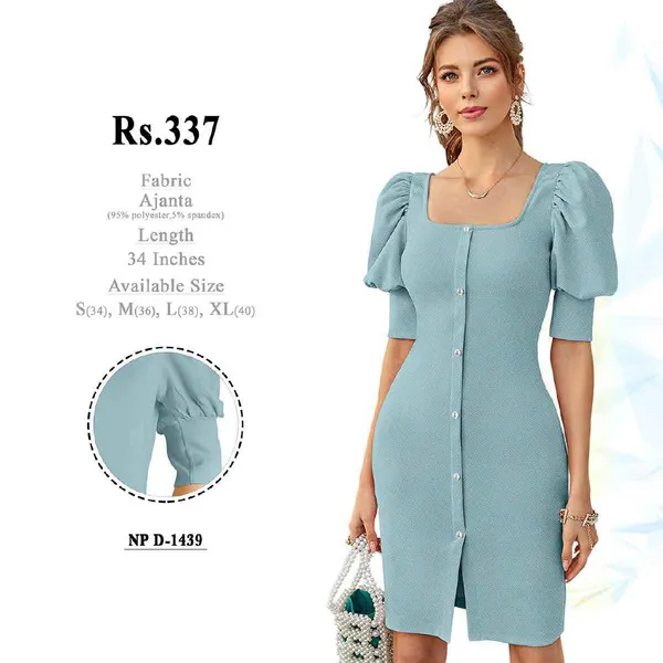 Light_Blue_Ajanta_Puff_Sleeve_Romper_for_Women