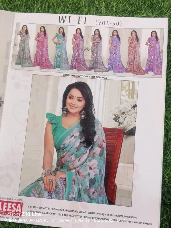 Green_Floral_Print_Saree_For_Women