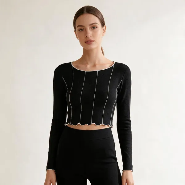 Black_Knit_Slim_Fit_Striped_Crop_Top_For_Women_-_Pack_of_2