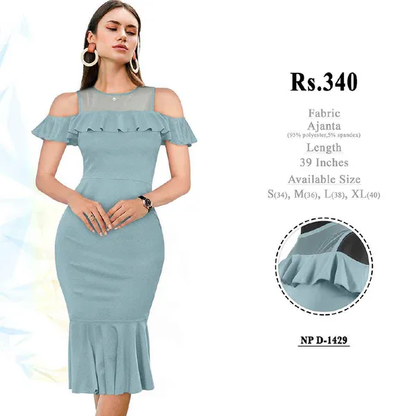 Blue_Polyester_Cold_Shoulder_Bodycon_Dress_for_Women