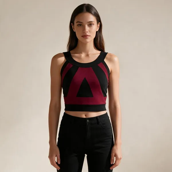 Black_Maroon_Knitted_Colour_Block_Sleeveless_Crop_Top_For_Women_-_Pack_of_2