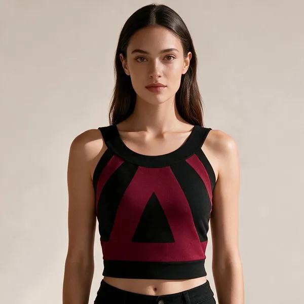 Black_Maroon_Knitted_Colour_Block_Sleeveless_Crop_Top_For_Women_-_Pack_of_2