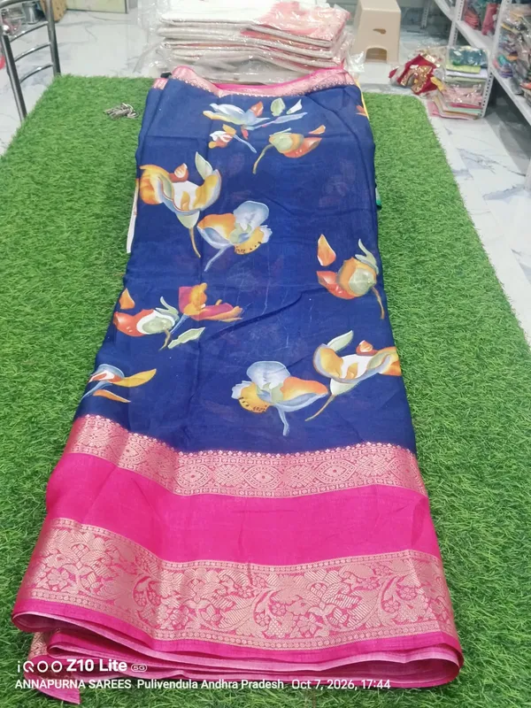 Blue_Floral_Print_Saree_for_Women