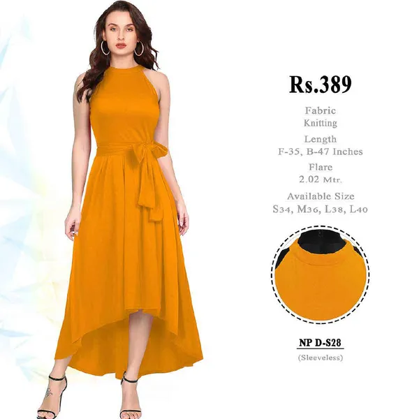 Mustard_Knitted_Sleeveless_High_Low_Dress_for_Women