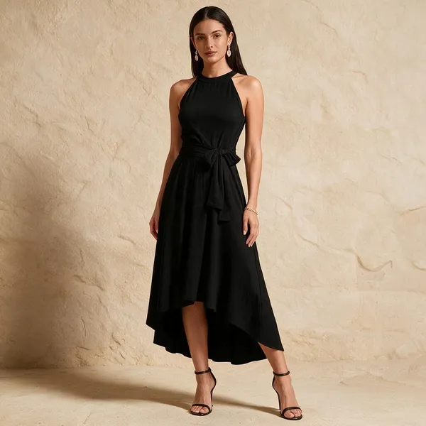 Black_Knitted_Sleeveless_High_Low_Maxi_Dress_For_Women