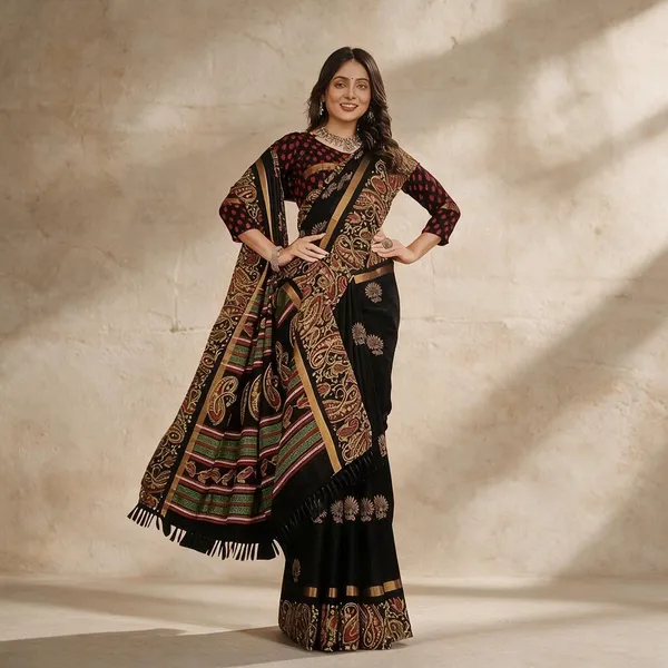 Black_Semi_Silk_Paisley_Printed_Ethnic_Saree_For_Women