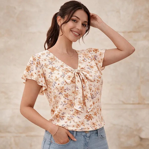 Multicolour_Georgette_Printed_Flutter_Sleeve_Top_For_Women