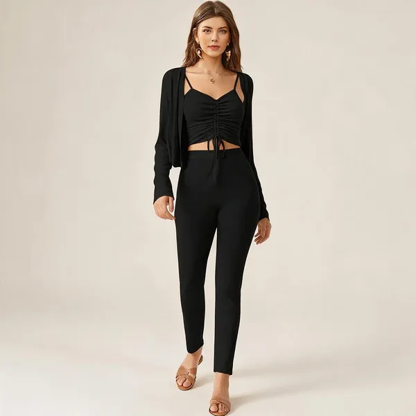 Black_Polyester_Stretch_Three-Piece_Co-Ord_Set_For_Women