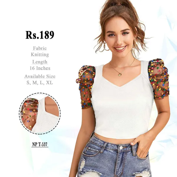 Multicolour_Georgette_Printed_Flutter_Sleeve_Top_For_Women