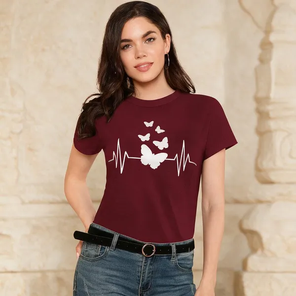 Maroon_Cotton_Regular_Fit_Graphic_T-Shirt_For_Women_-_Pack_of_2