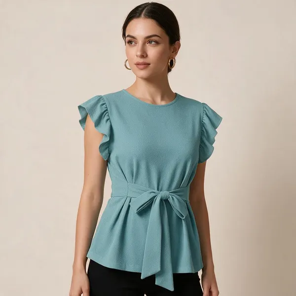 Blue_Knit_Peplum_Crop_Top_For_Women_-_Pack_of_2