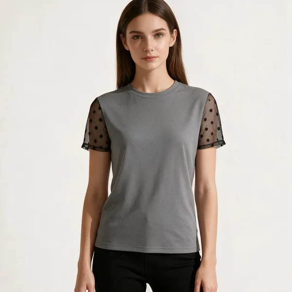 Grey_Knitted_Polka_Dot_Sleeve_Crop_Top_For_Women_-_Pack_of_2
