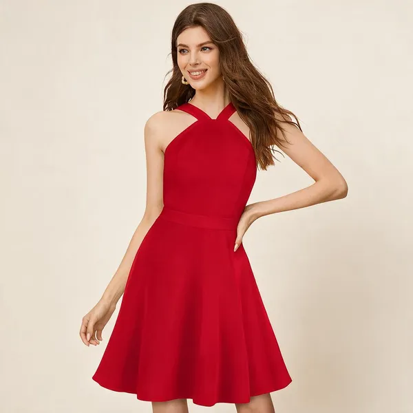 Red_Polyester_Sleeveless_Fit_And_Flare_Dress_For_Women