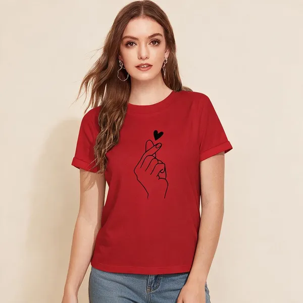Red_Cotton_Regular_Fit_T-Shirt_For_Women_-_Pack_of_2