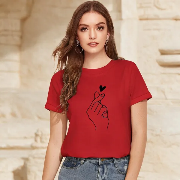 Red_Cotton_Regular_Fit_T-Shirt_For_Women_-_Pack_of_2