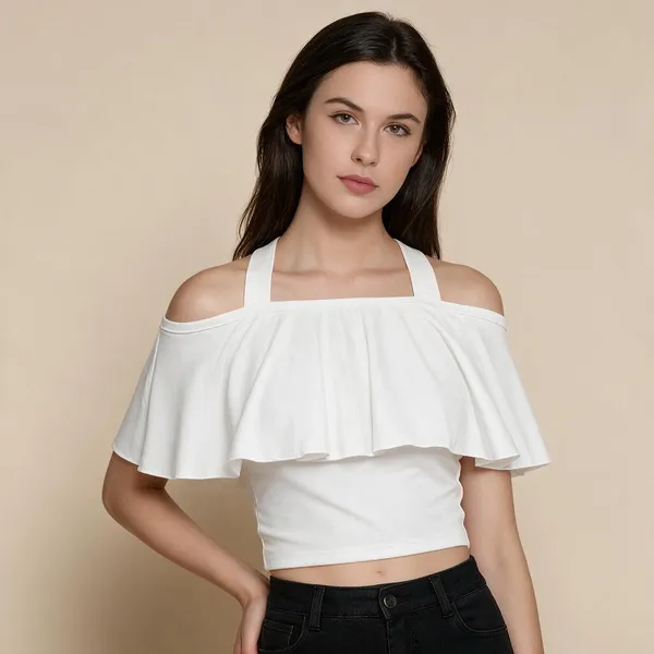 White_Knitted_Cold_Shoulder_Crop_Top_For_Women_-_Pack_of_2